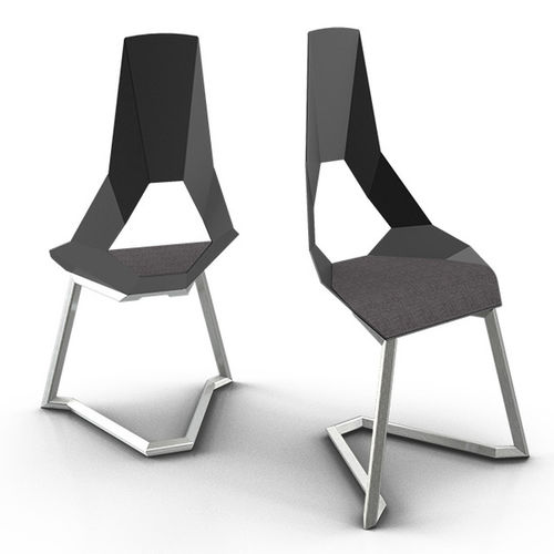Sedia contemporanea - LIME - Black-Citrus - da esterno / da interno / in tessuto