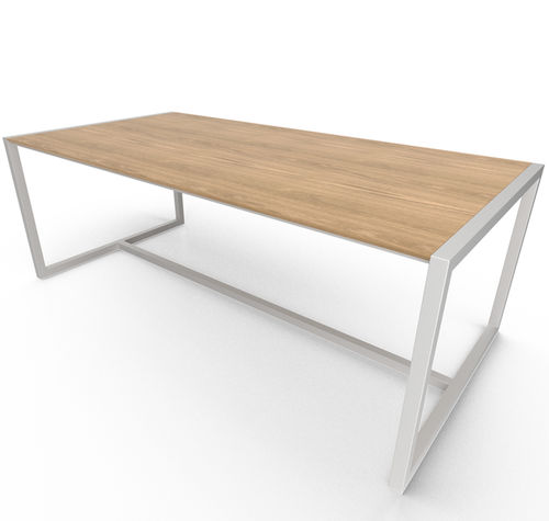 Tavolo da pranzo contemporaneo - SQUARE - Black-Citrus - in legno / in Plexiglas® / in Corian®