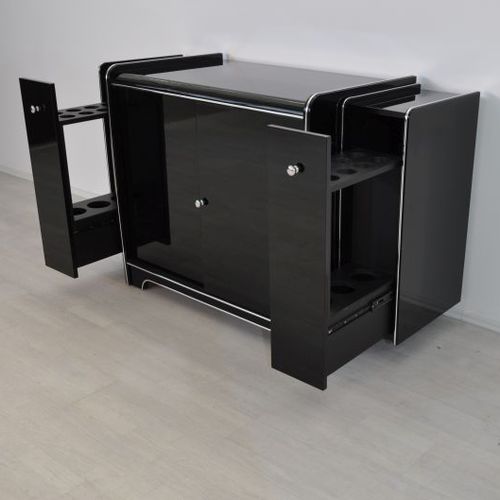 Credenza Art Deco - OAM00338 - Münsterland Gruppe GmbH & Co. KG - in legno laccato / nera