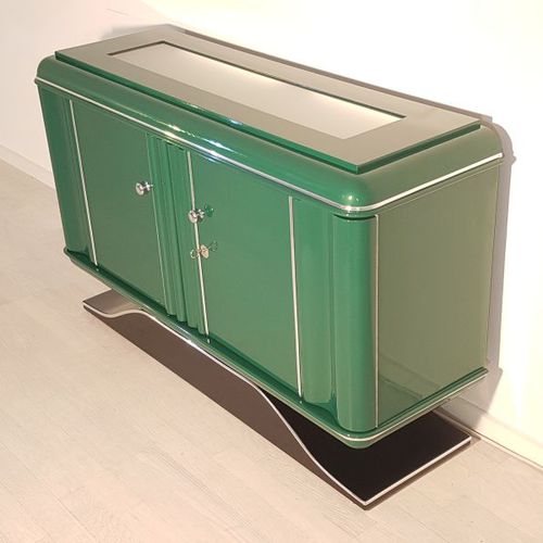 Credenza Art Deco - OAM00017 - Münsterland Gruppe GmbH & Co. KG - in legno dipinto / verde