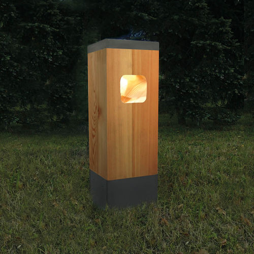 Lampada da terra - Ceppo - Hi Project srl - Brillamenti - in acciaio inossidabile / in legno / contemporanea