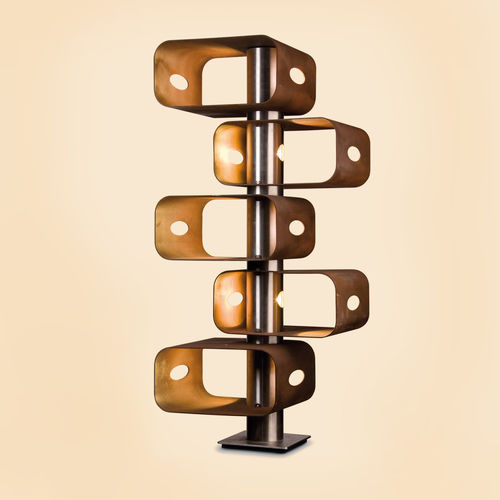 Lampada da terra - Cubica - Hi Project srl - Brillamenti - in acciaio inossidabile / contemporanea / con cavo