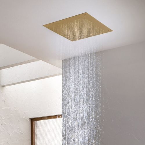 Soffione doccia da incasso a soffitto - D-RAIN500 - ICÓNICO - quadrato / a pioggia