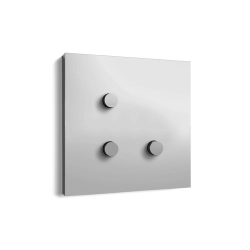 Interruttore a pulsante - IC3P40 - ICÓNICO - ad incasso / triplo / in metallo