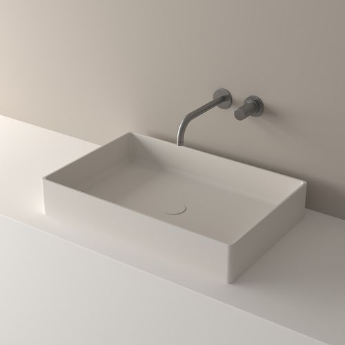 Lavabo da appoggio - LC1M - ICÓNICO - in Solid Surface / rettangolare / contemporaneo