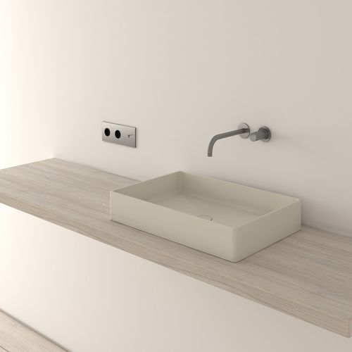 Lavabo da appoggio - LC3M - ICÓNICO - in Solid Surface / rettangolare / contemporaneo