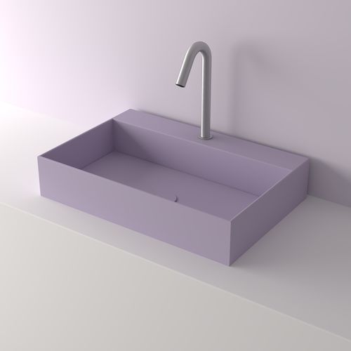 Lavabo da appoggio - LC4M - ICÓNICO - in Solid Surface / rettangolare / contemporaneo