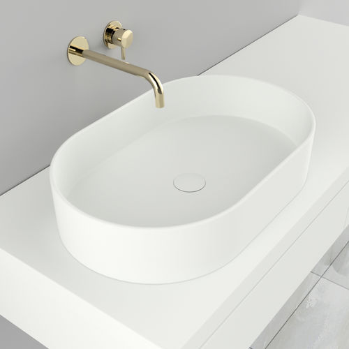 Lavabo da appoggio - LO1M - ICÓNICO - in Solid Surface / ovale / contemporaneo