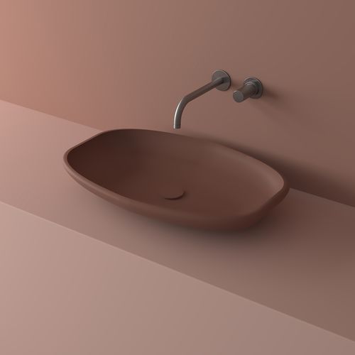 Lavabo da appoggio - LO2L - ICÓNICO - in Solid Surface / contemporaneo