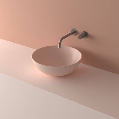 Lavabo da appoggio - LR4M - ICÓNICO - in Solid Surface / rotondo / contemporaneo
