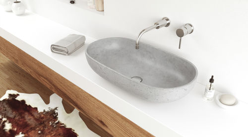 Lavabo da appoggio - OVAL - Gravelli - in calcestruzzo / ovale / contemporaneo