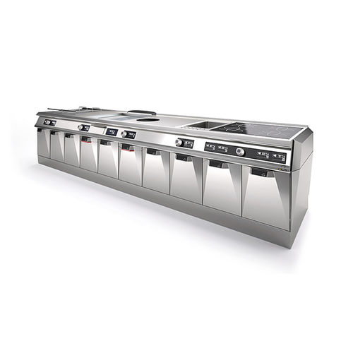 Blocco cottura a gas - DIAMANTE 90 TOUCH - Olis Ali Group S.r.l. - in vetroceramica / a induzione / professionale