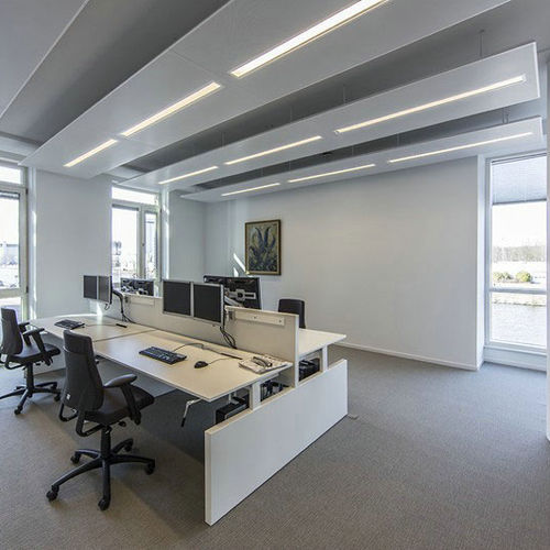 Controsoffitto in acciaio galvanizzato - ISLAND - Integra - Interior Systems - in lana di vetro / in pietra / in pannelli