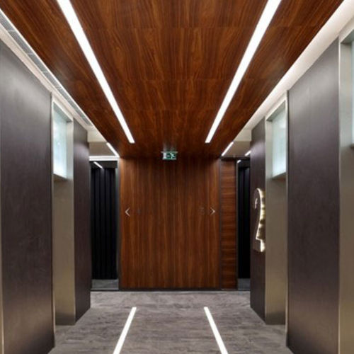 Baffle acustico in laminato - PANEL SYSTEM - Integra - Interior Systems - in MDF / sospeso / rettangolare