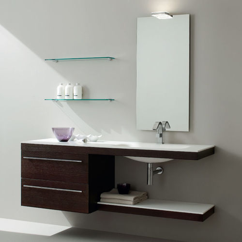 Mobile lavabo sospeso - PLAY.01 - ilma srl - in legno / in Corian® / contemporaneo