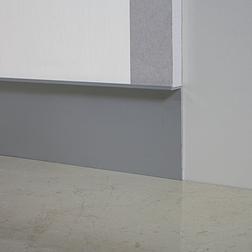 Battiscopa grigio - LINE 100 - PROFILPAS - in alluminio / rettangolare / decorativo