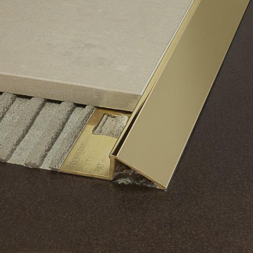 Profilato di transizione per piastrelle - CERFIX PRONIVEL P - PROFILPAS - in ottone / di colmo / argentato