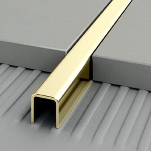 Profilo di separazione in acciaio inossidabile - PROJOINT U - PROFILPAS - in ottone / per piastrelle / a sezione rettangolare