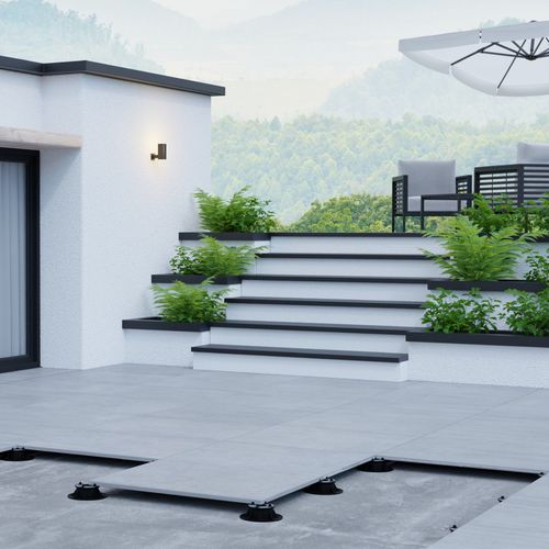 Piede di sostegno per terrazza in acciaio inossidabile - PP LEVEL DUO MAXI - PROFILPAS - in polipropilene / in alluminio / in PP