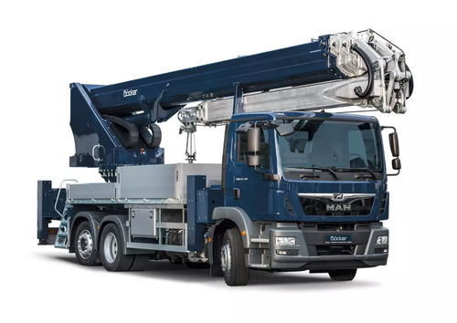 Gru montata su camion - AK 52 - Böcker Maschinenwerke GmbH - formato compatto / telescopica / con braccio impennabile