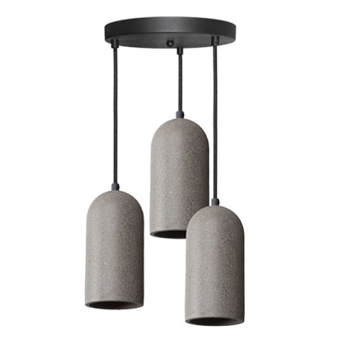 Lampada a sospensione - SANDY 5 E27 : SU12155 - Indigo Lighting - in calcestruzzo / contemporanea / con cavo