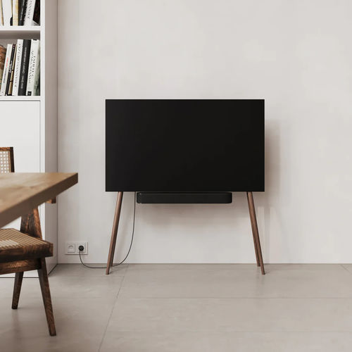Supporto per TV da terra contemporaneo - Esthete LLC - fatto a mano / in noce / per uso residenziale