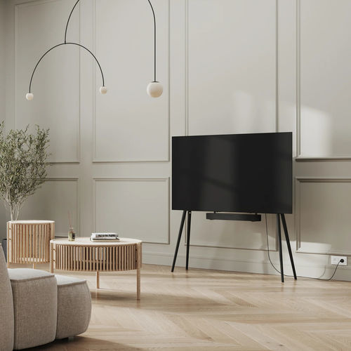 Supporto per TV da terra contemporaneo - XL / YakiSugi - Esthete LLC - in rovere / per uso residenziale / 200 x 200