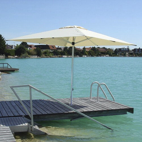 Ombrellone quadrato - PATIO PRO - Solero Parasols - palo centrale / in tela / in alluminio