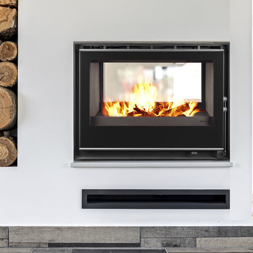 Inserto per camini a doppia faccia - Llama Cristal 80 DF EcoDesign - BELLIDO Manufacturas Metálicas, S.L. - a legna / in acciaio / a convezione naturale