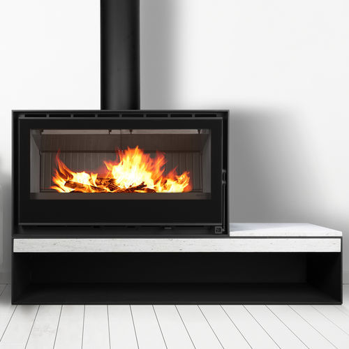 Stufa a legna - DIAMANTINE 100 EcoDesign - BELLIDO Manufacturas Metálicas, S.L. - 12 kW / con piedi / contemporanea