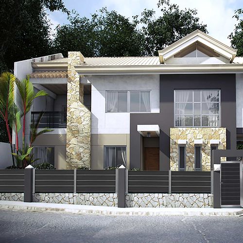 Recinzione a lamelle - MODERN: M6490 - Style Doors S.A. - da giardino / per spazio pubblico / in alluminio