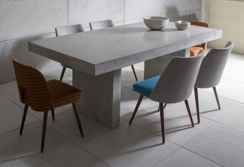 Tavolo da pranzo contemporaneo - LET’S DINE - Living Concrete Ltd - in vetro / in calcestruzzo / rettangolare