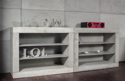 Consolle contemporanea - MODULAR  - Living Concrete Ltd - in vetro / in calcestruzzo / rettangolare