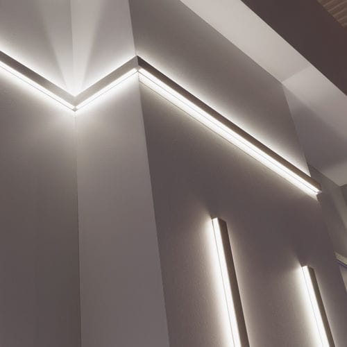 Profilo luminoso sporgente - ARCHITECTURE - millelumen - LED / modulare / contract
