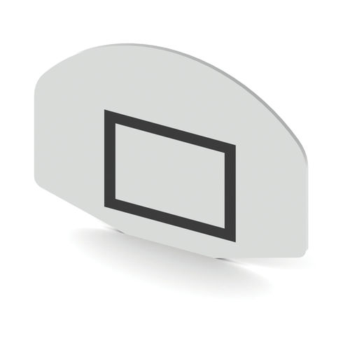 Tabellone da pallacanestro in legno compensato - S14522 - SODEX SPORT - in fibra di vetro / ad arco / bianco e nero