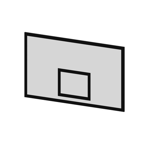 Tabellone da pallacanestro in fibra di vetro - S14530 - SODEX SPORT - in legno compensato / rettangolare / bianco e nero