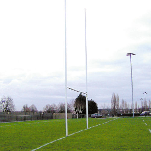 Pali porta rugby con cerniera - S20088 - SODEX SPORT - con fissaggio a tasselllo / in alluminio / bianco