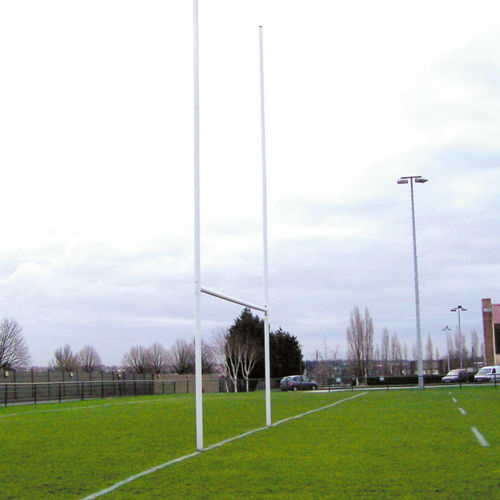 Pali porta rugby con cerniera - S20118 - SODEX SPORT - con fissaggio a tasselllo / in alluminio / bianco