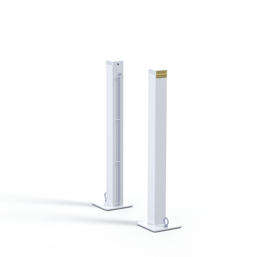 Palo da tennis fisso - S25222 - SODEX SPORT - in acciaio galvanizzato / bianco / termolaccato