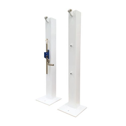 Palo da tennis fisso - S25216 - SODEX SPORT - in acciaio galvanizzato / bianco / termolaccato