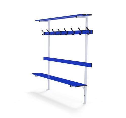 Panca per spogliatoio contemporanea - S36057 - SODEX SPORT - in acciaio / a muro