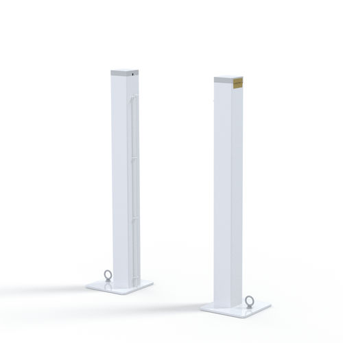 Palo da tennis fisso - S25256 - SODEX SPORT - in acciaio galvanizzato / bianco / termolaccato