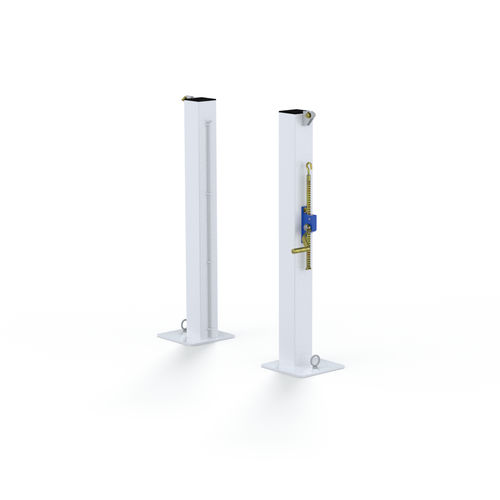 Palo da tennis fisso - S25252 - SODEX SPORT - in acciaio galvanizzato / bianco / termolaccato