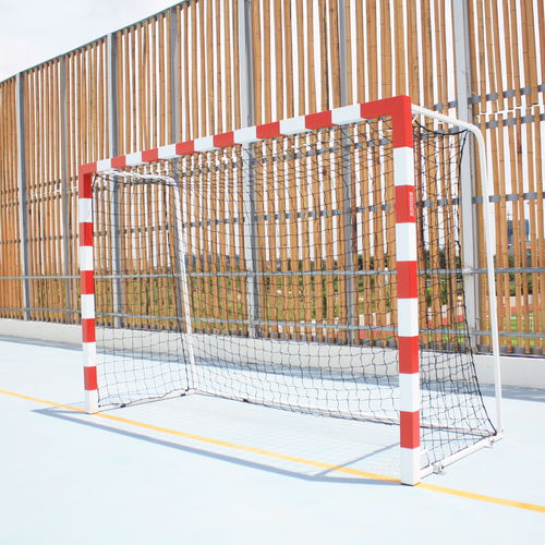 Porta da pallamano agonistico - S16212 - SODEX SPORT - in alluminio / mobile / bianca e rossa