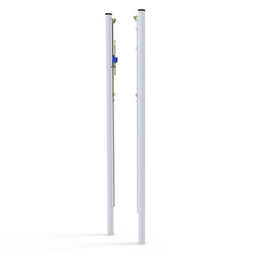 Palo da pallavolo con fissaggio a tasselllo - S30161 - SODEX SPORT - in acciaio galvanizzato / bianco / termolaccato