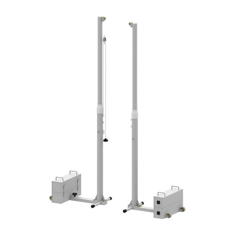 Palo da pallavolo mobile - S30052 - SODEX SPORT - in acciaio galvanizzato / bianco / termolaccato