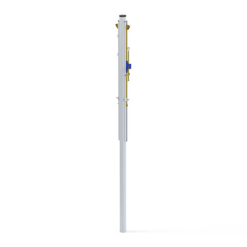 Palo da pallavolo con fissaggio a tasselllo - S30181 - SODEX SPORT - in acciaio galvanizzato / bianco / termolaccato