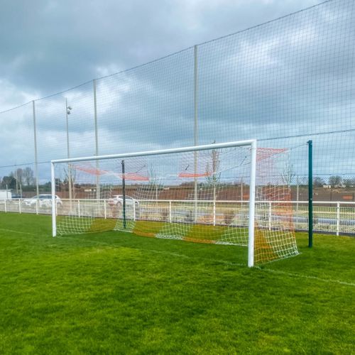 Porta da calcio in alluminio - S12211 - SODEX SPORT - con fissaggio a tasselllo / bianca / per 11 giocatori