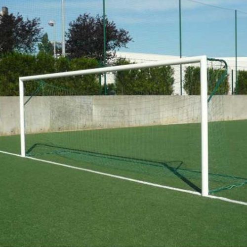 Porta da calcio in acciaio galvanizzato - S12120 - SODEX SPORT - con fissaggio a tasselllo / bianca / termolaccati