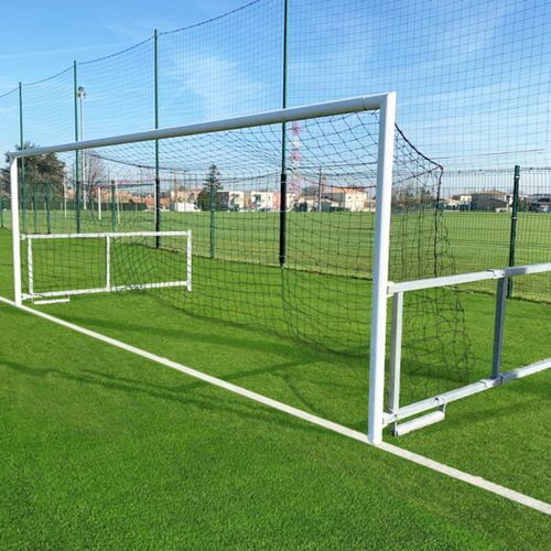 Porta da calcio in acciaio galvanizzato - S12063 - SODEX SPORT - pieghevole / bianca / termolaccati